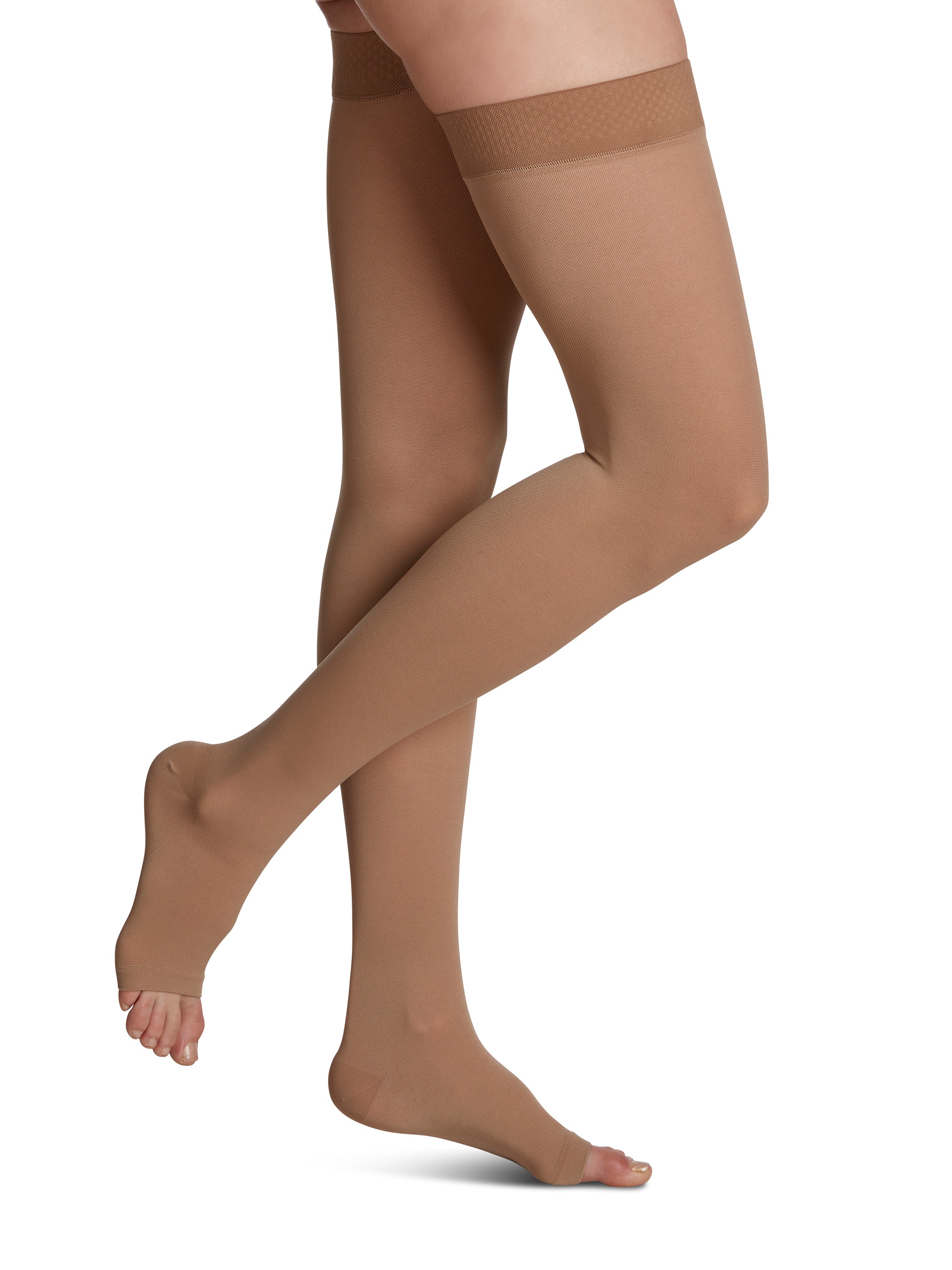 Essential Opaque - Thigh-High - Open Toe