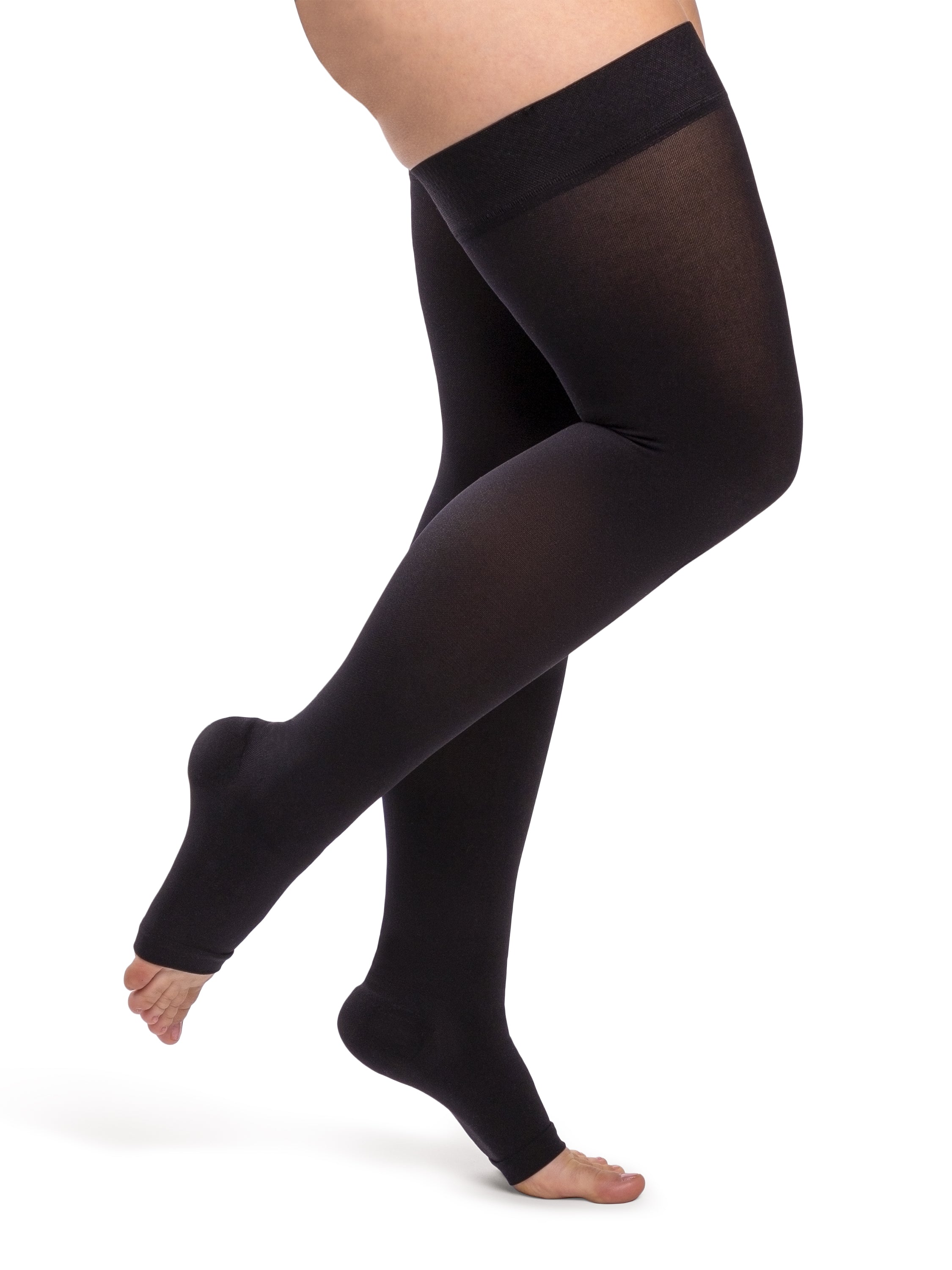 Essential Opaque - Thigh-High - Open Toe