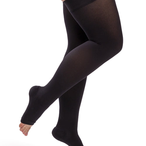 Essential Opaque - Thigh-High - Open Toe