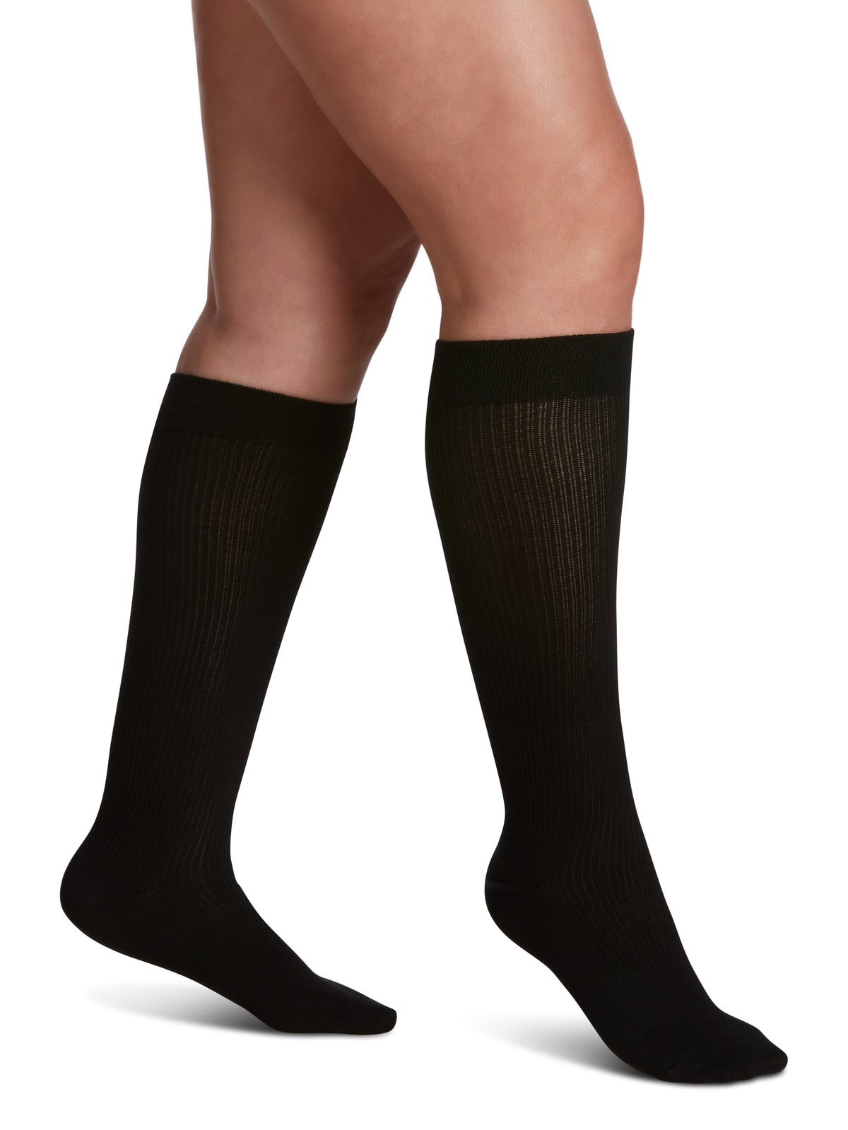 Casual Cotton Women's Compression Socks 15-20 mmHg - Black | Sigvaris ...
