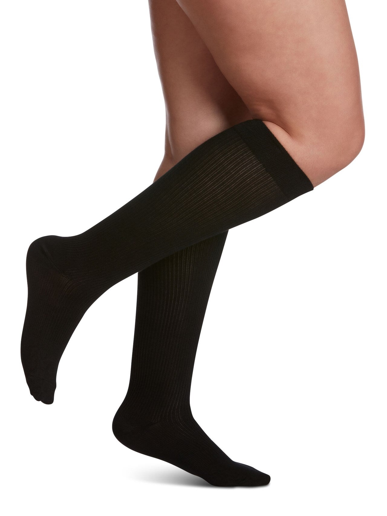 Casual Cotton Women's Compression Socks 15-20 mmHg - Black | Sigvaris ...