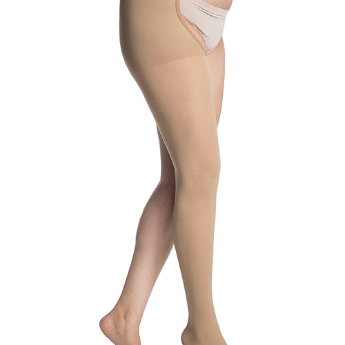 Essential Opaque - Thigh-High with Waist Attachment - Open Toe