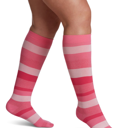 Bas de compression Microfibre à motifs pour femme