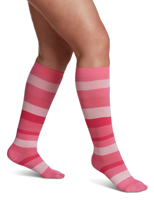 Bas de compression Microfibre à motifs pour femme