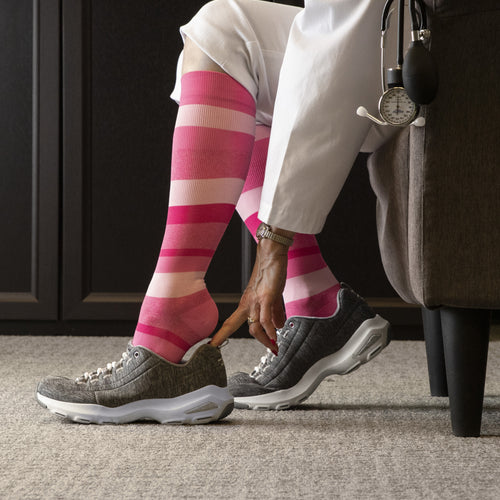 Bas de compression Microfibre à motifs pour femme