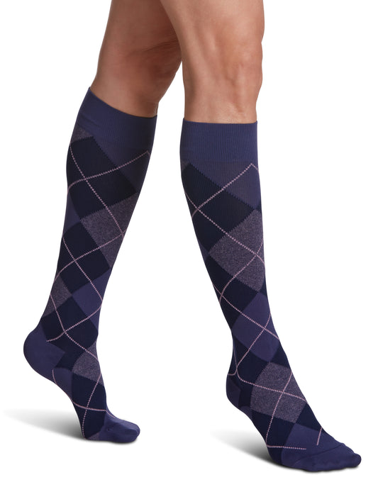 Bas de compression Microfibre à motifs pour femme