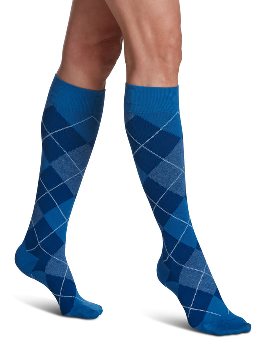 Bas de compression Microfibre à motifs pour femme
