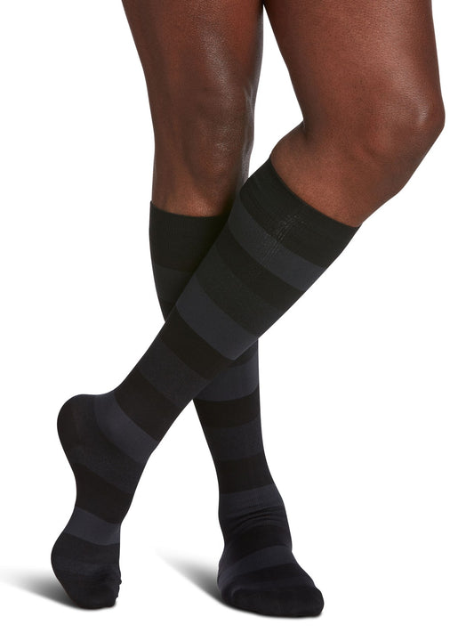 Bas de compression Microfibre à motifs pour homme