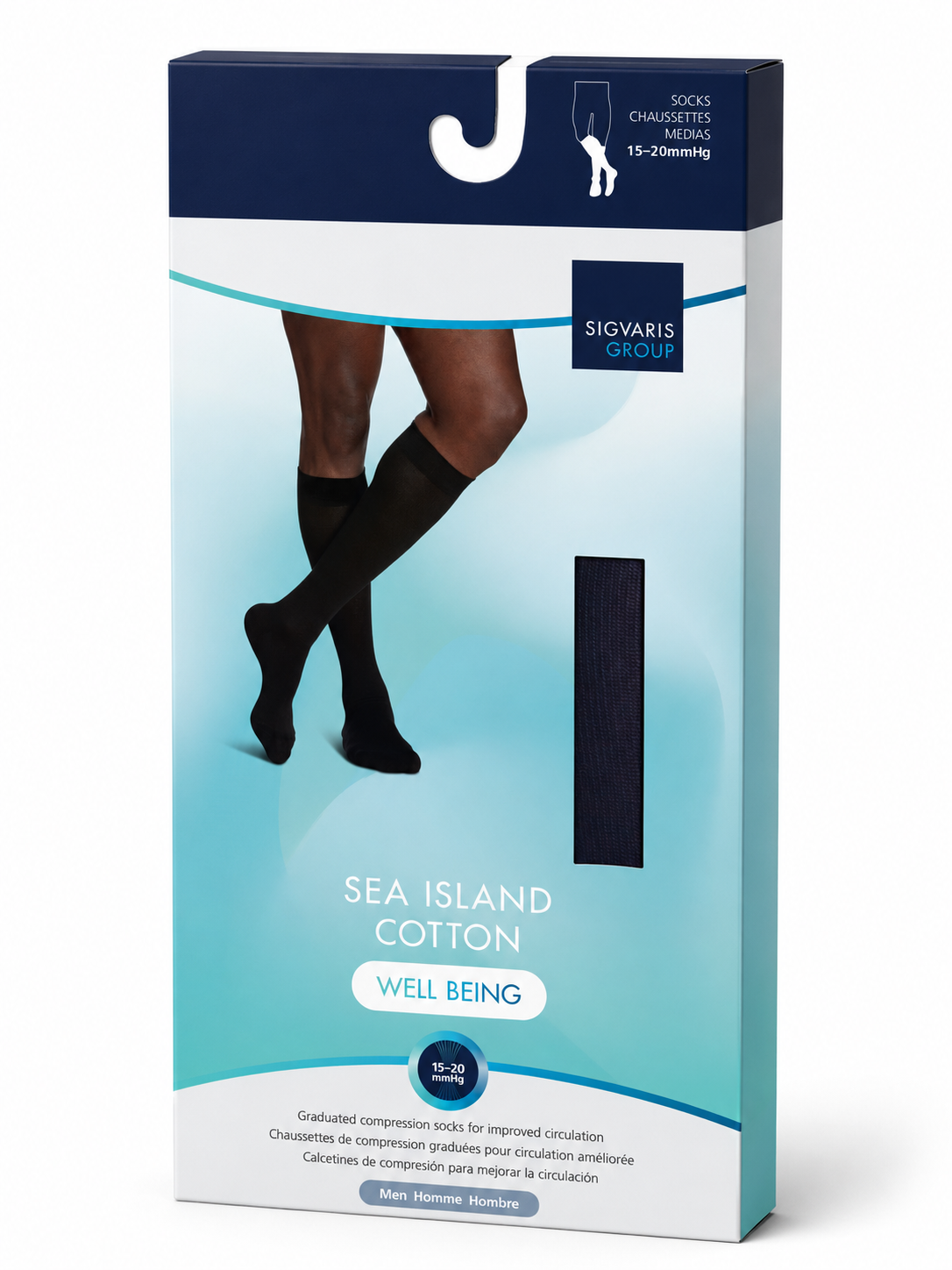 Sea Island Cotton Men’s Compression Socks