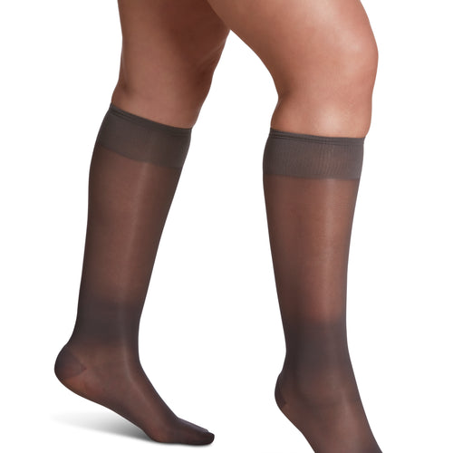 Bas de compression Sheer Fashion pour femme, jusqu'au genou