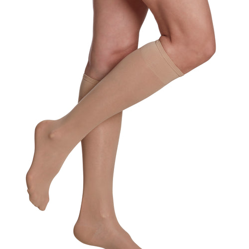 Bas de compression Sheer Fashion pour femme, jusqu'au genou