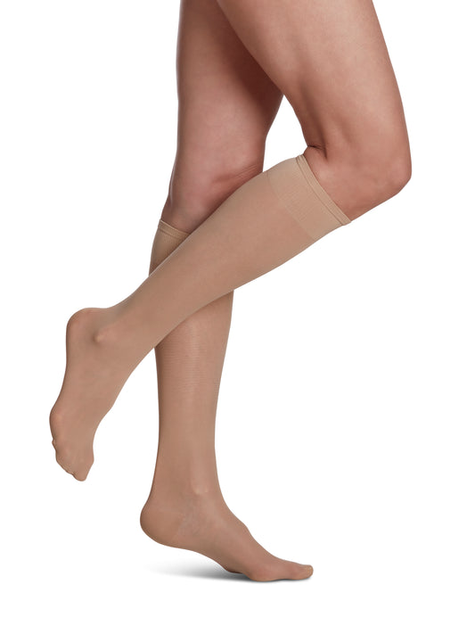 Bas de compression Sheer Fashion pour femme, jusqu'au genou