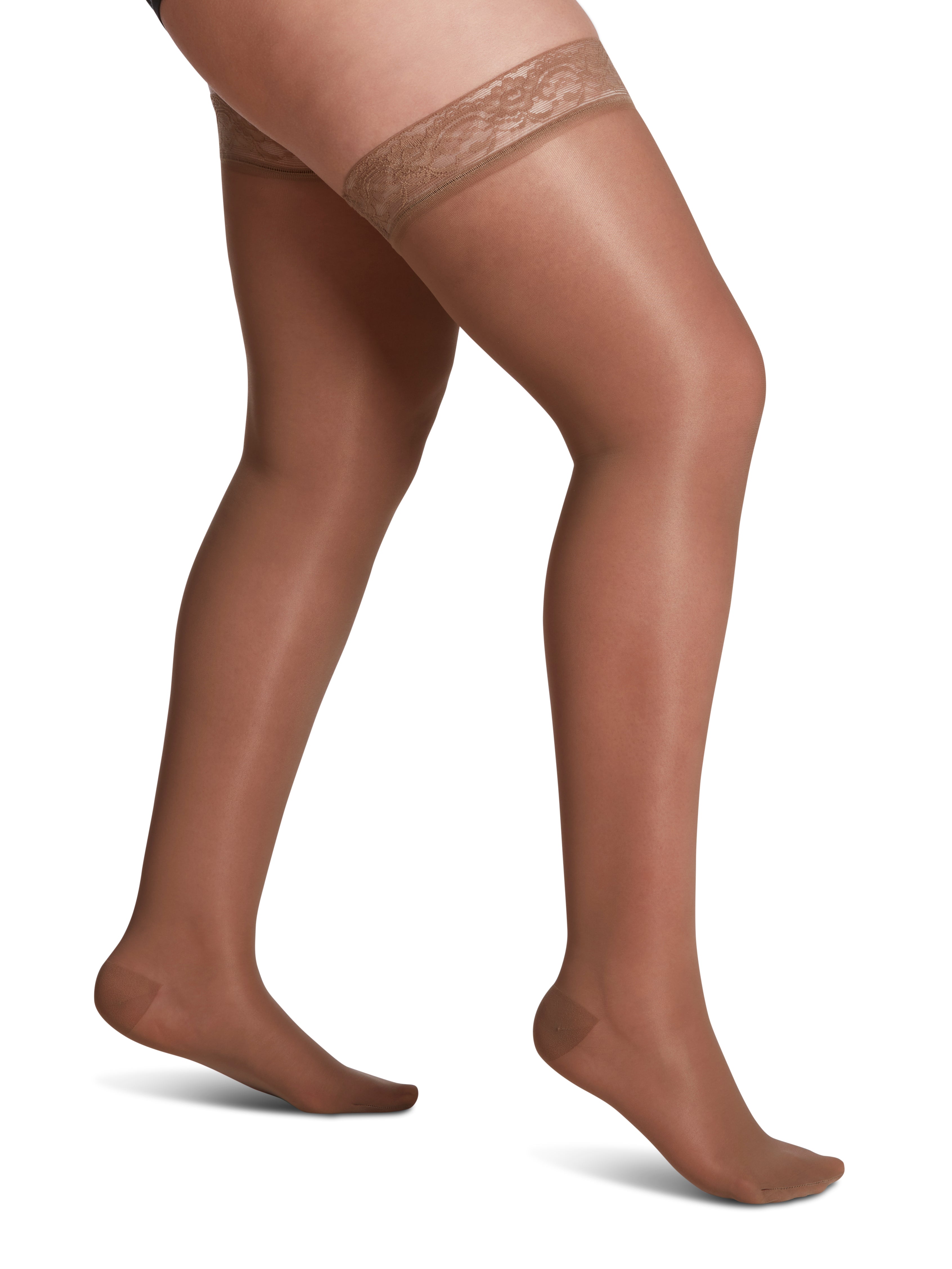 Sheer Fashion Women's Thigh-High Compression Stockings