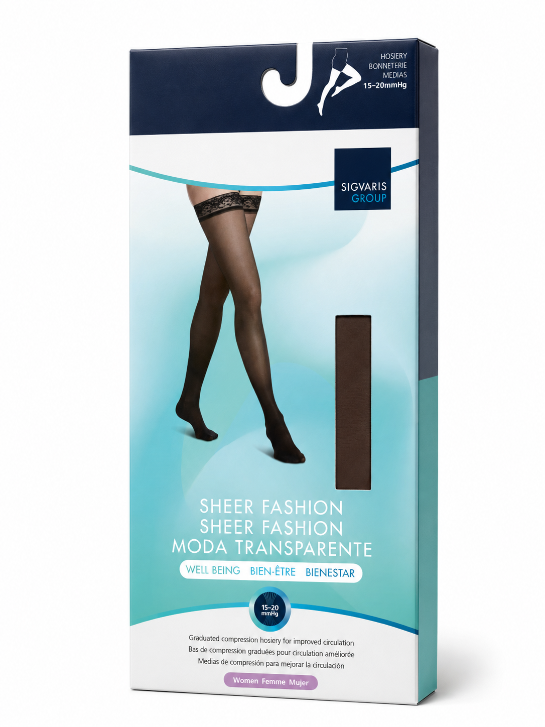 Sheer Fashion Women's Thigh-High Compression Stockings