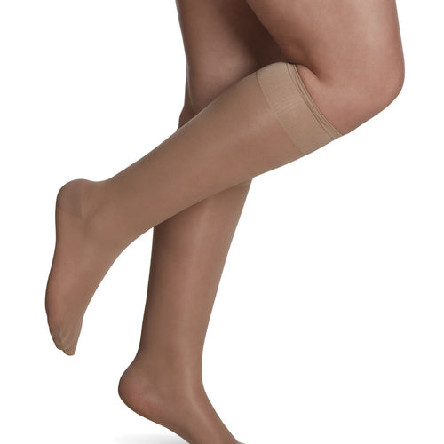 Bas de compression Sheer Fashion pour femme, jusqu'au genou