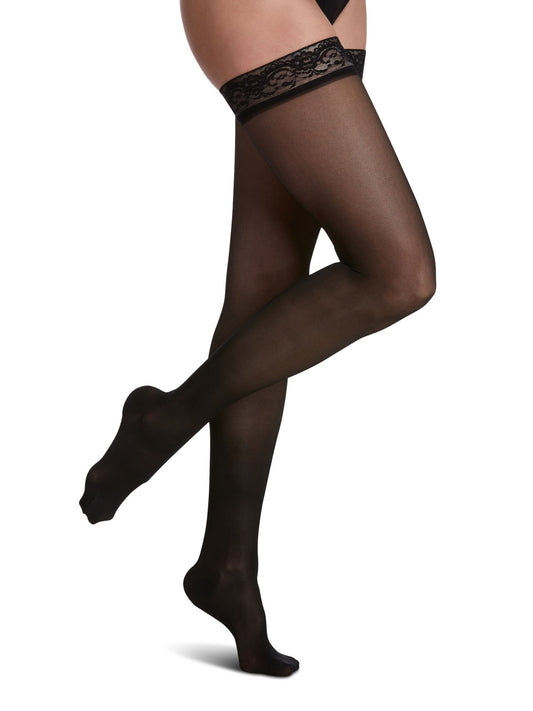 Bas de compression Sheer Fashion pour femme, jusqu'à la cuisse