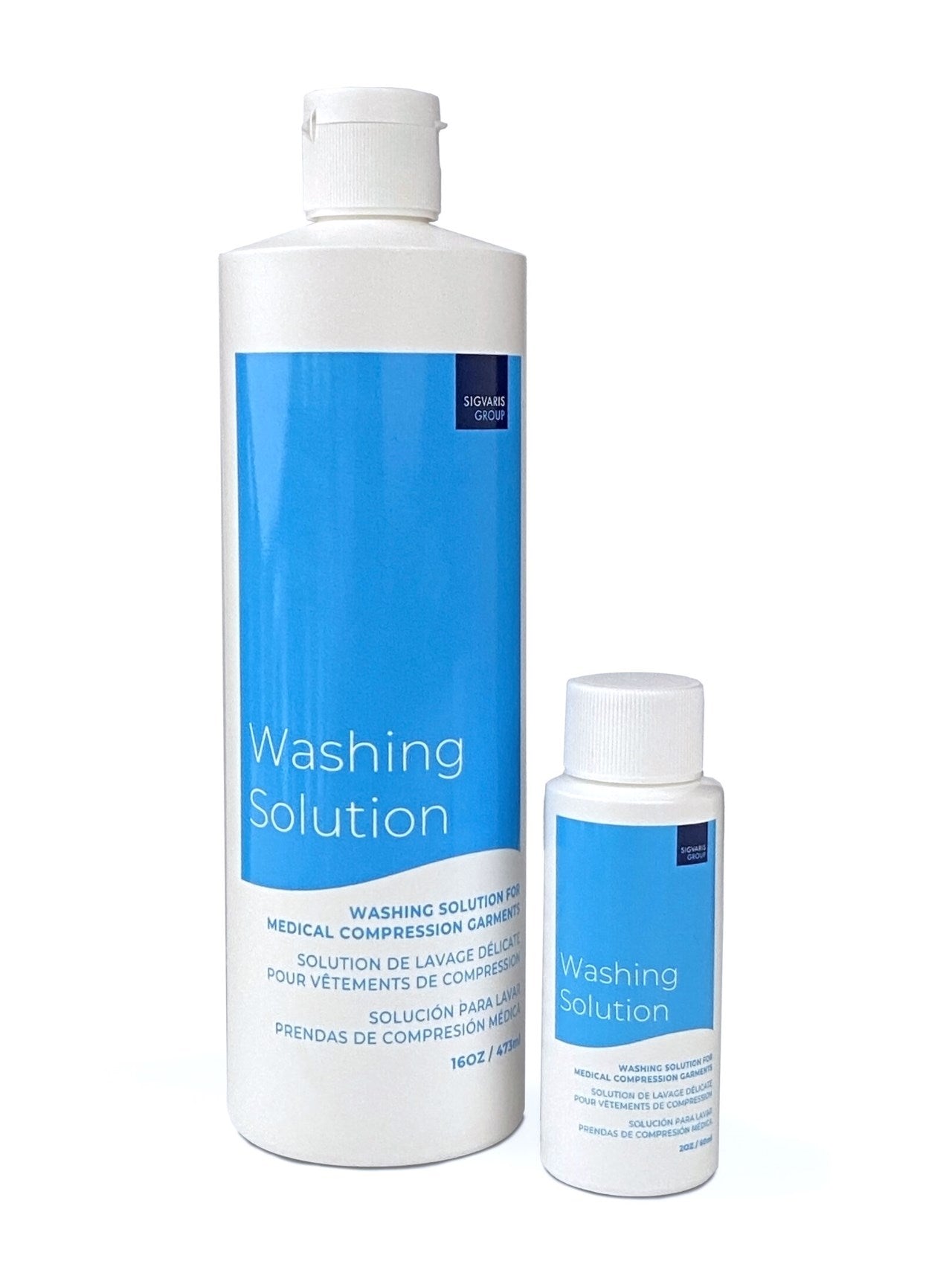 Solution de lavage pour bas de compression