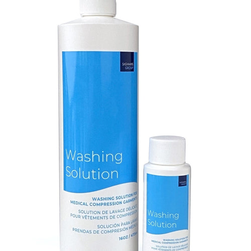 Solution de lavage pour bas de compression